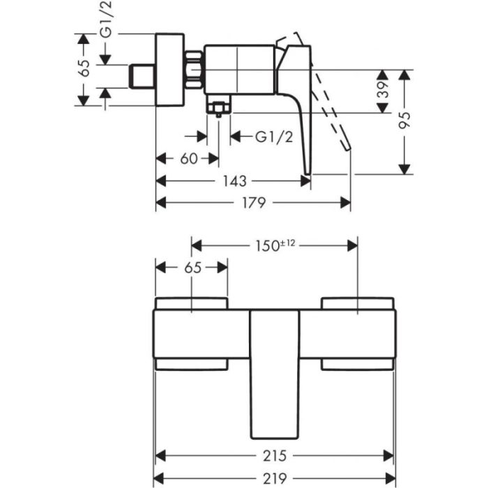 Смеситель для душа Hansgrohe Metropol 32560700