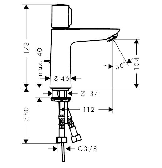 Смеситель для раковины Hansgrohe Talis E Select 71750000