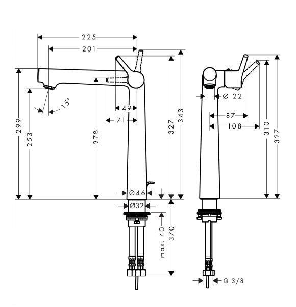 Смеситель для раковины Hansgrohe Talis S 72115000