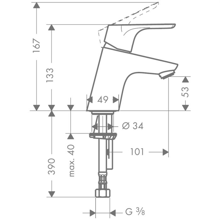 Смеситель для раковины Hansgrohe Focus E2 31733000