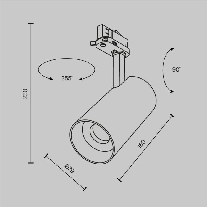 Светильник на штанге Maytoni Focus Led TR197-3-30WCCT-M-B