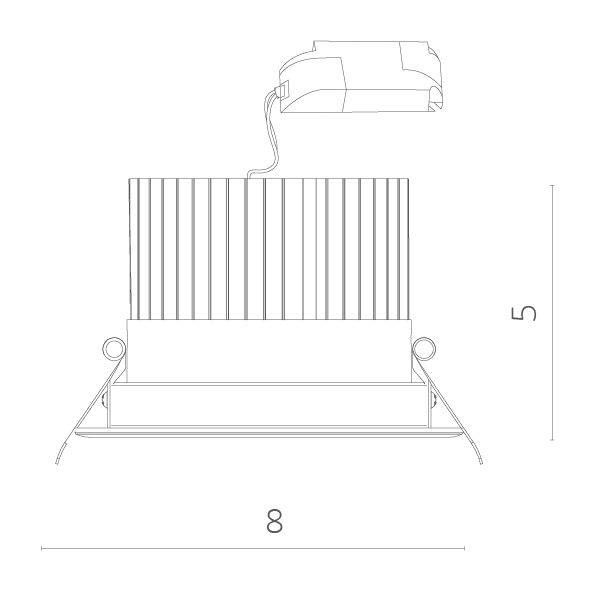 Встраиваемый светильник Arte Lamp Apertura A3307PL-1WH