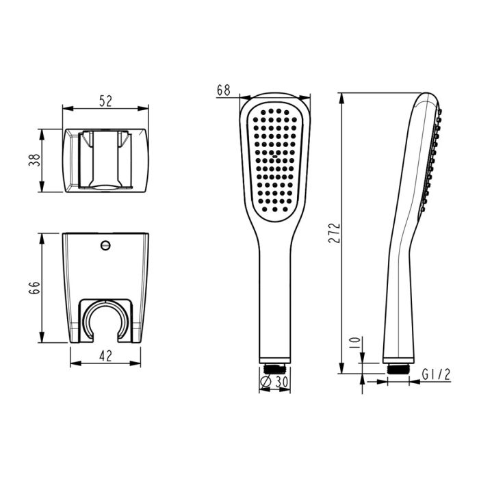 Смеситель для ванны Lemark Ursus LM7251BL универсальный Черный