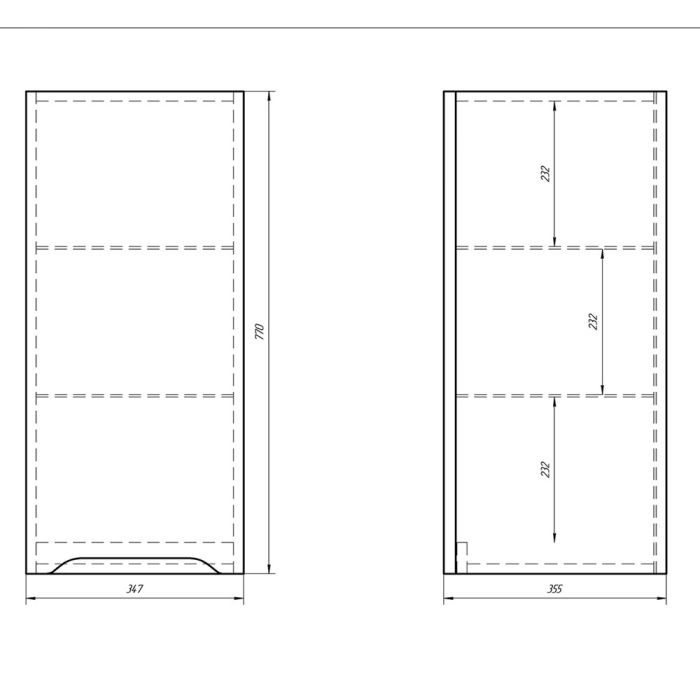 Подвесной шкаф Dreja QL 35 99.0010, Белый глянец