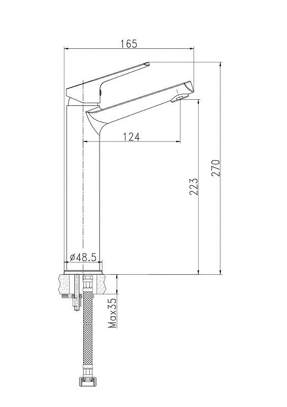 Смеситель для раковины Cersanit Flavis 63038 Хром