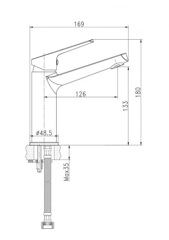 Смеситель для раковины Cersanit Flavis 63037 Хром