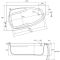 Акриловая ванна Cersanit Joanna 140x90 L 63334 без гидромассажа