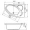 Акриловая ванна Cersanit Kaliope 153x100 R 63442 без гидромассажа