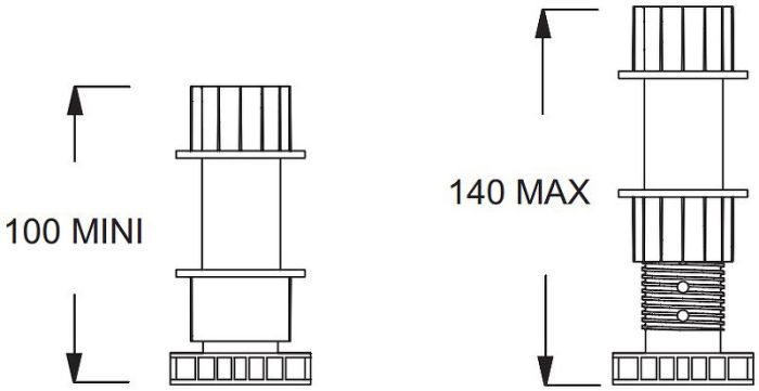 Набор для увеличения высоты поддона Jacob Delafon Basic E62506-00