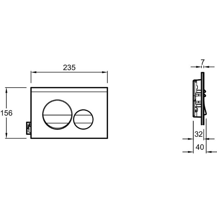 Кнопка смыва Jacob Delafon E20859-00-MWH белый глянец