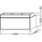 TERRACE EB1187-M61 Мебель под раковину 100 см. Ш100*Г48*В38 cм., мягкий черный