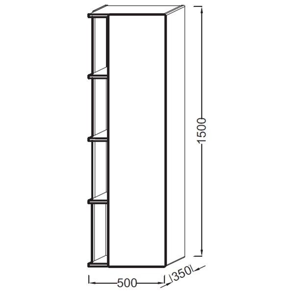 Подвесная колонна Jacob Delafon Terrace 150x50 EB1179G-G1C