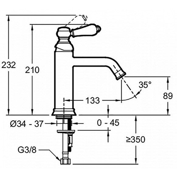 Смеситель для раковины Jacob Delafon Louise E24360-CP