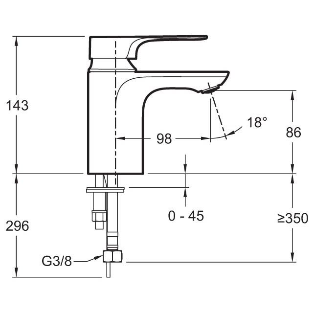 Смеситель для раковины Jacob Delafon Aleo E72314-CP