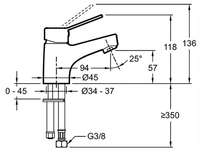 Смеситель для раковины Jacob Delafon EO E24158RU-CP