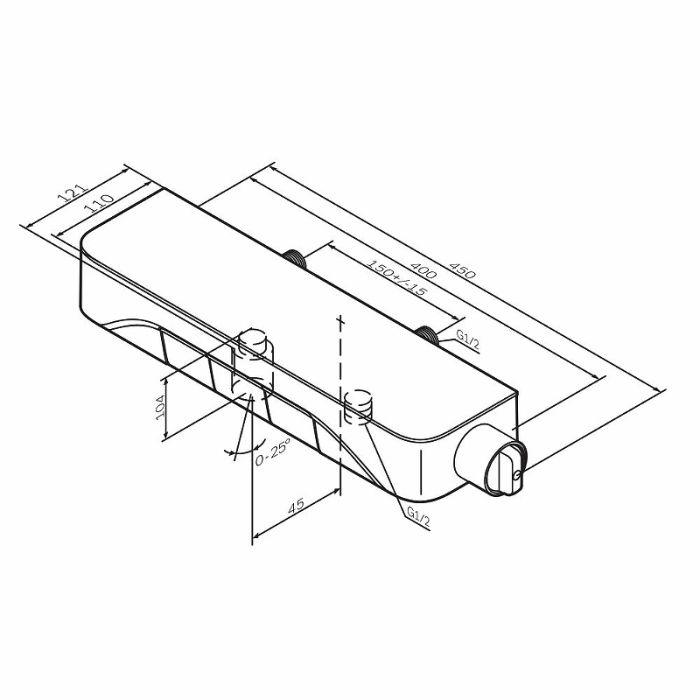 F8F10522 Func, смеситель для душа, кнопочный с полкой, с изливом, черный