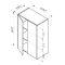 M8FCH06029WM Func, шкаф с полками 60 см (В 900мм), цвет белый матовый