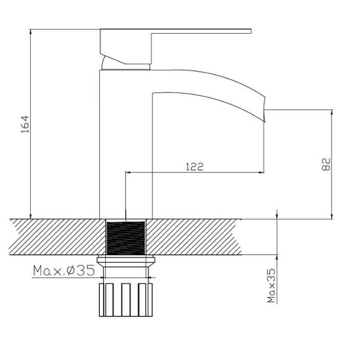 Смеситель для раковины Haiba (HB13505)