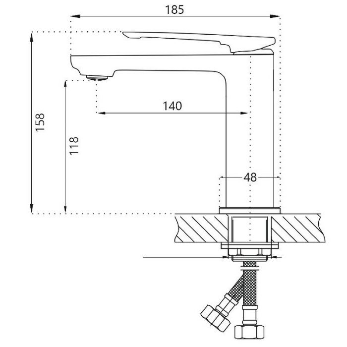 Смеситель для раковины Haiba HB10817 Хром