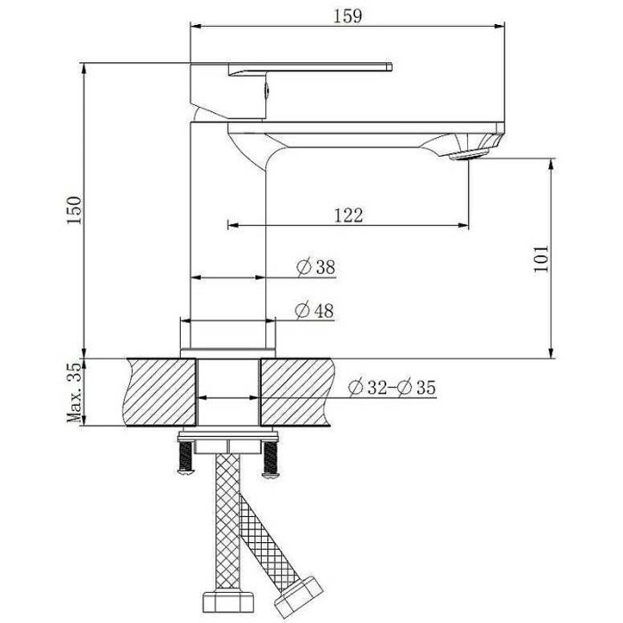 Смеситель для раковины Haiba HB10639 Хром