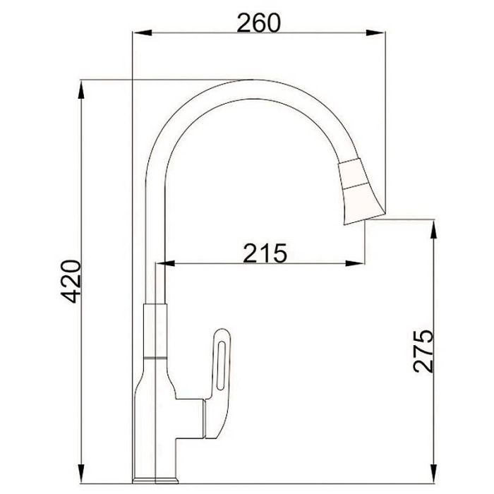 Смеситель для кухни Haiba HB73825 Хром