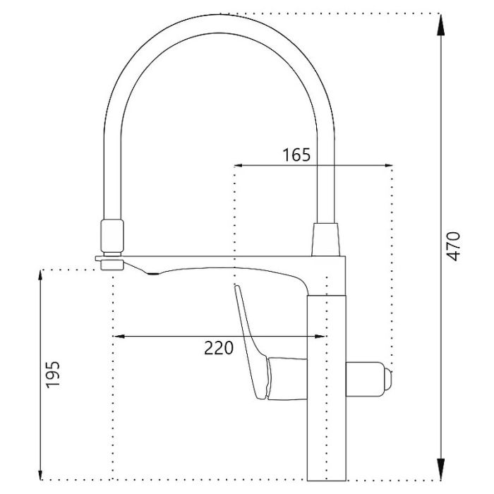 Смеситель для кухни Haiba HB76816-7 Черный матовый