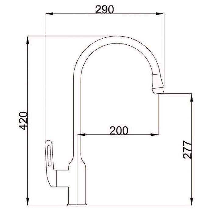 Смеситель для кухни Haiba HB71825-3 Оружейная сталь