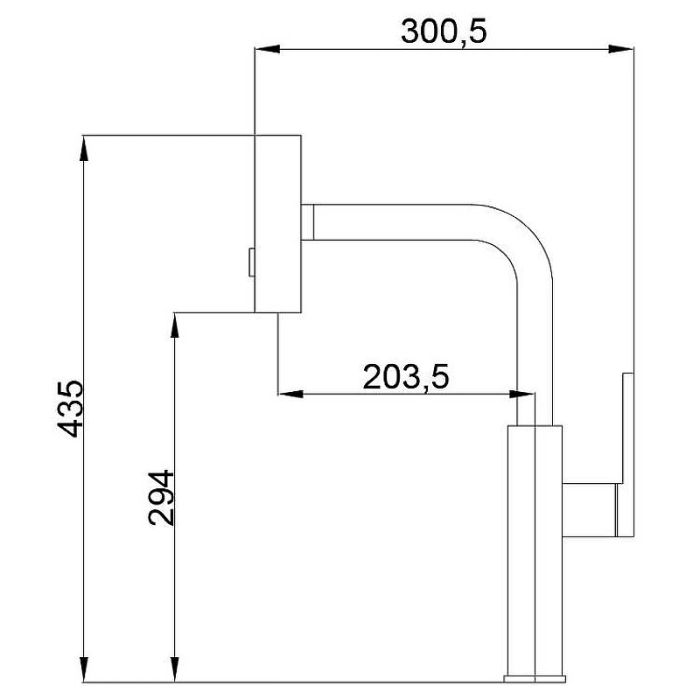 Смеситель для кухни Haiba HB73824-3 Оружейная сталь