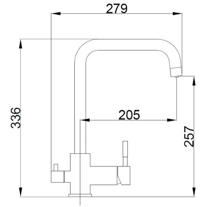 Смеситель для кухни Haiba HB76820-3 Оружейная сталь