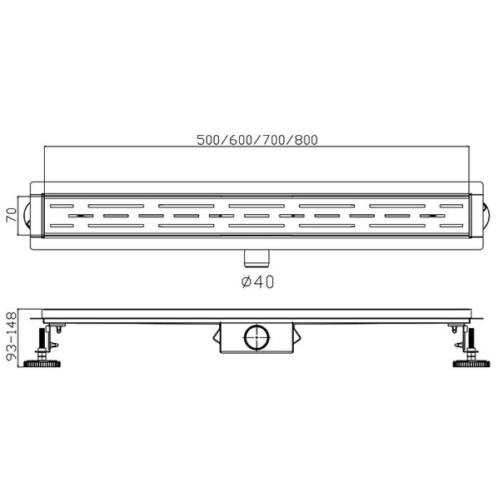 Душевой лоток Haiba серый (HB91500-3)