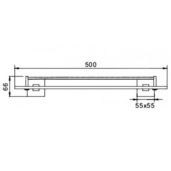 Полка стеклянная HAIBA (HB8907)