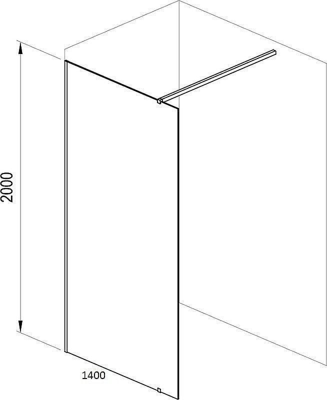 Душевая перегородка Ravak Walk-In Wall 140 GW9WM0C00Z1 профиль Хром стекло Transparent