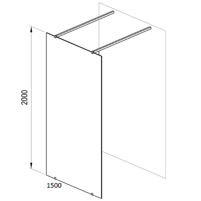 Душевая перегородка Ravak Walk-In Free 150 GW9FP0C00Z1 профиль Хром стекло Transparent