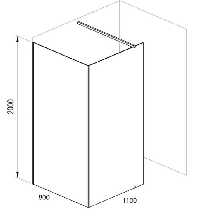 Душевая перегородка Ravak ST Walk-In Corner 110x80 GW1CD4300Z1 профиль Черный стекло Transparent