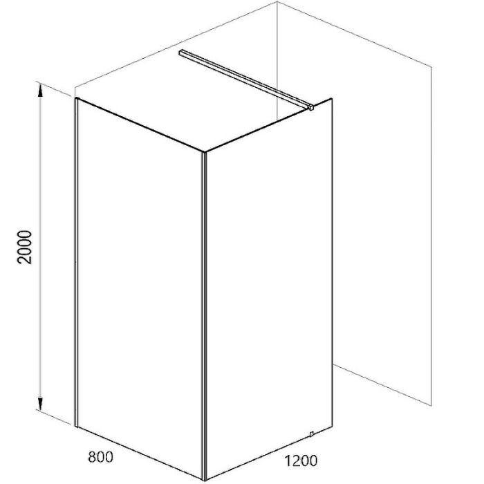 Душевая перегородка Ravak ST Walk-In Corner 120х80 GW1CG4300Z1 профиль Черный стекло Transparent