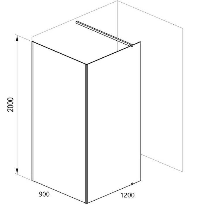 Душевая перегородка Ravak ST Walk-In Corner 120х90 GW1CG7300Z1 профиль Черный стекло Transparent