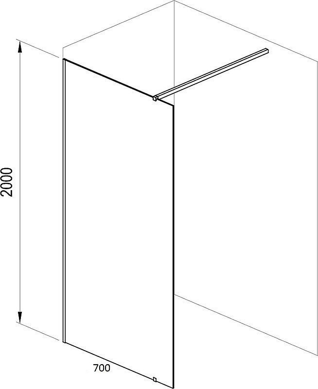 Душевая перегородка Ravak Walk-In Wall 70 GW9W10C00Z1 профиль Хром стекло Transparent