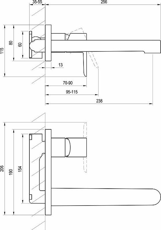 Смеситель для раковины Ravak Puri PU 019.00 X070146 Хром