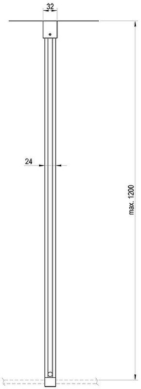 Кронштейн для душевого ограждения Ravak Walk-In W SET-90 Wall/Corner GWD010003018 Черный