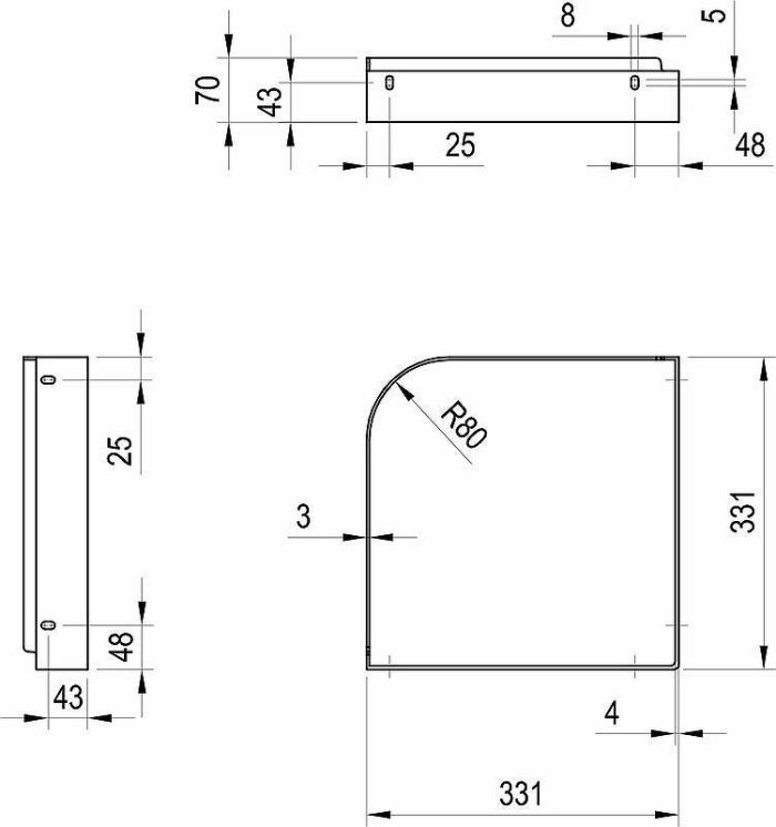 Кронштейн для раковины Ravak Yard 450 C X01780 Черный