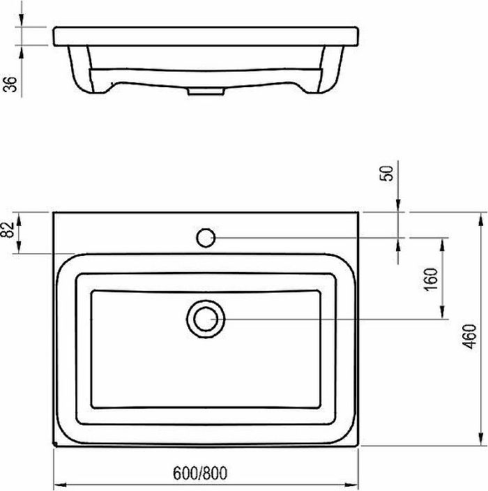 Раковина Ravak Comfort 80 XJX01280001 Белая