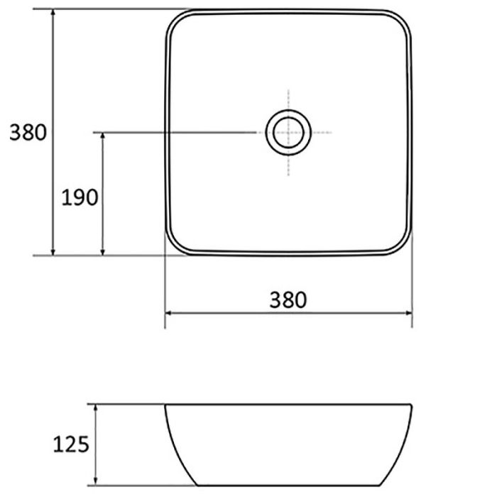 Раковина-чаша Ravak Uni Slim 38 XJX01138001 Белая