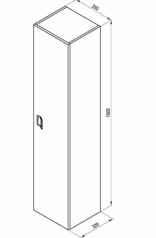 Шкаф пенал Ravak Comfort 35 X000001383 подвесной Белый глянец