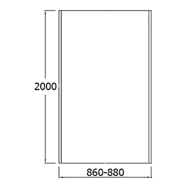 Боковая стенка Jacob Delafon Contra 90x200 E22FT90-GA