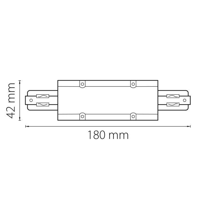 Соединитель с токопроводом линейный для треков Lightstar Barra 504189