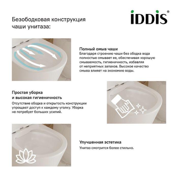 Унитаз приставной IDDIS Bild (BILRDSEi26)