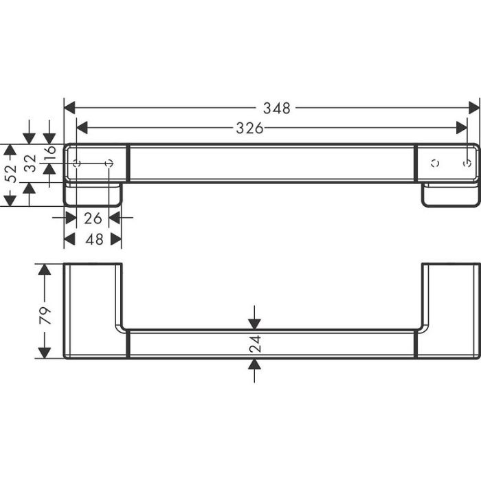 Поручень AddStoris Hansgrohe 41744140, шлифованная бронза