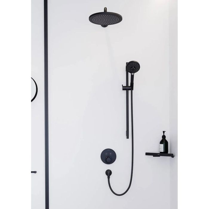 Угловая корзинка AddStoris Hansgrohe 41741670, матовый черный