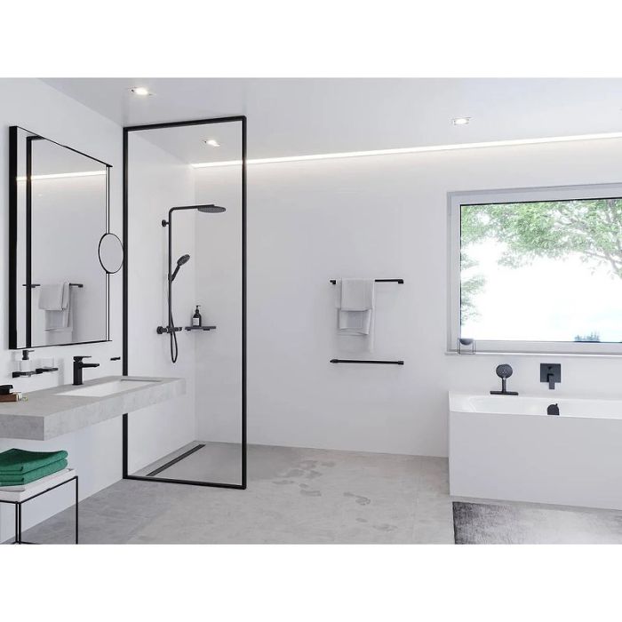 Угловая корзинка AddStoris Hansgrohe 41741670, матовый черный