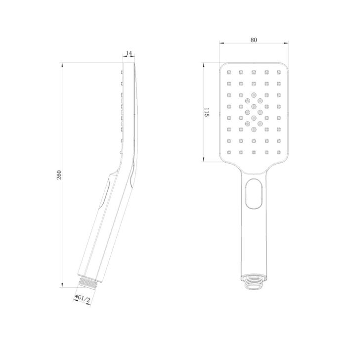 Ручной душ Lemark LM8123GM, Графит